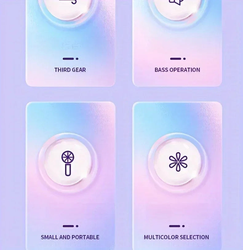 Mini Portable Fan USB Charging 3-speed - Handheld Fan for Men and Women Suitable for Office, Outdoor Travel