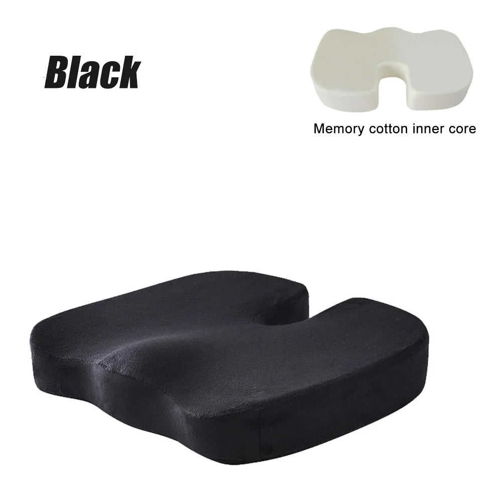 Travel Seat Cushion Memory Foam U-Shaped Pillow for Chair Cushion Pad Car Office Hip Support