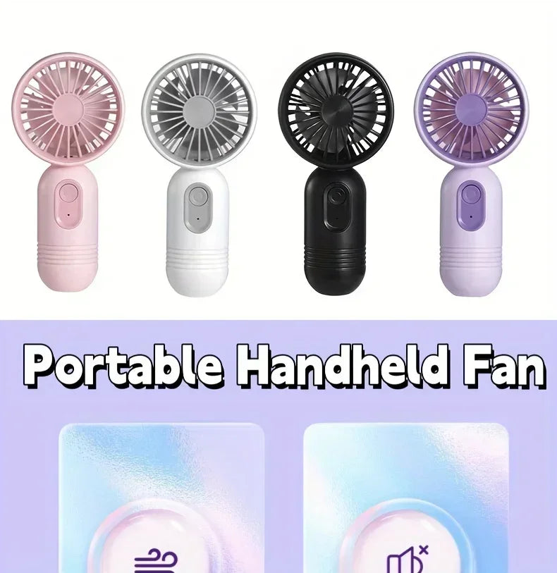 Mini Portable Fan USB Charging 3-speed - Handheld Fan for Men and Women Suitable for Office, Outdoor Travel