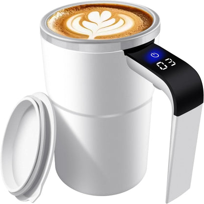 Automatic Stirring Cup Rechargeable Portable Coffee Electric Stirring Stainless Steel Mixer Rotating Magnetic Self Stirring Mugs