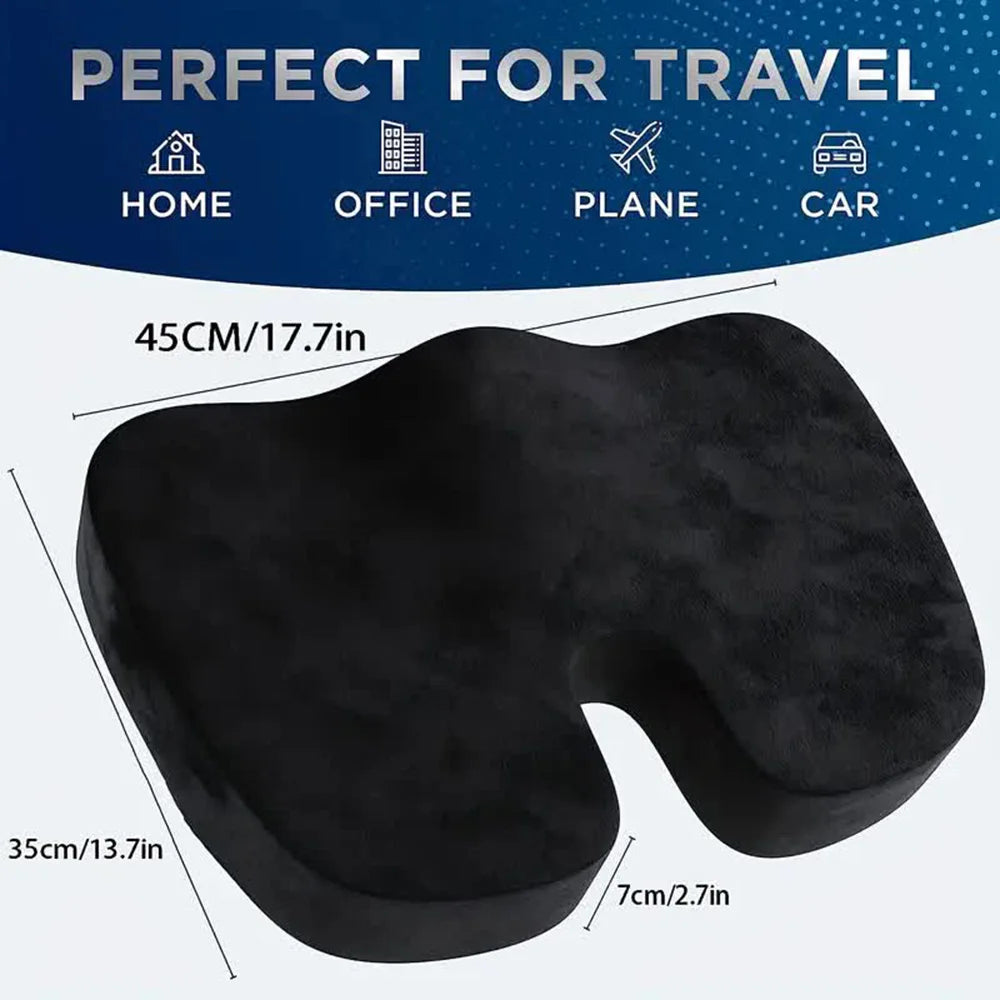Travel Seat Cushion Memory Foam U-Shaped Pillow for Chair Cushion Pad Car Office Hip Support