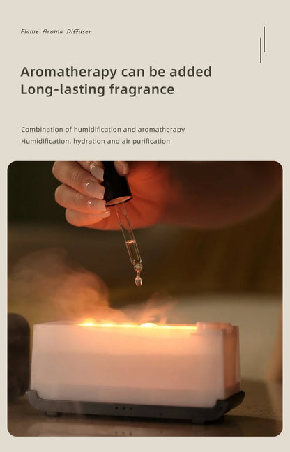 Mini Aroma Diffuser Air Humidifier Ultrasonic Cool Mist Maker Fogger LED Essential Oil Flame Lamp Difusor