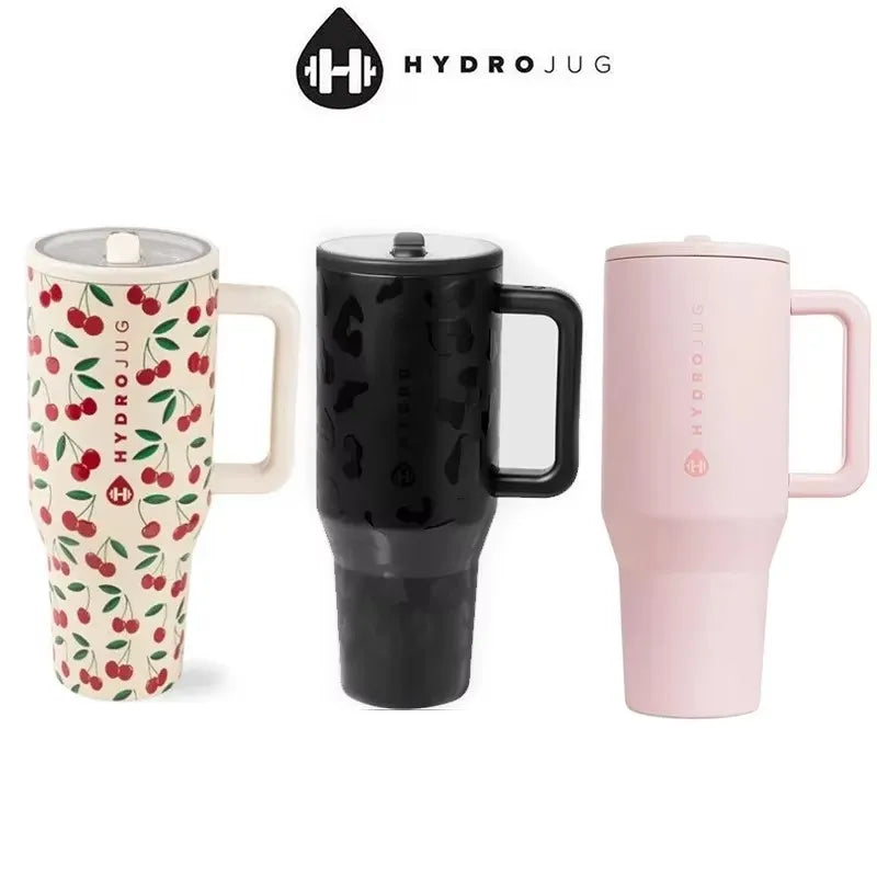 HydroJug Tumbler 32OZ/40OZ Traveler Straw Lid Stainless Steel Vacuum Insulated Car Mug Double Wall Thermal Iced Travel