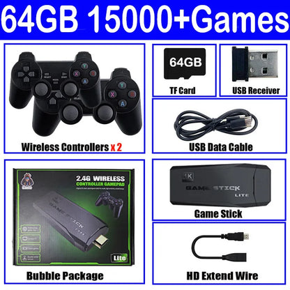 Retro Video Game Console Game Stick 4k 15000 Games Portable