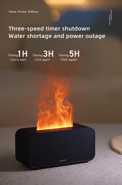 Mini Aroma Diffuser Air Humidifier Ultrasonic Cool Mist Maker Fogger LED Essential Oil Flame Lamp Difusor