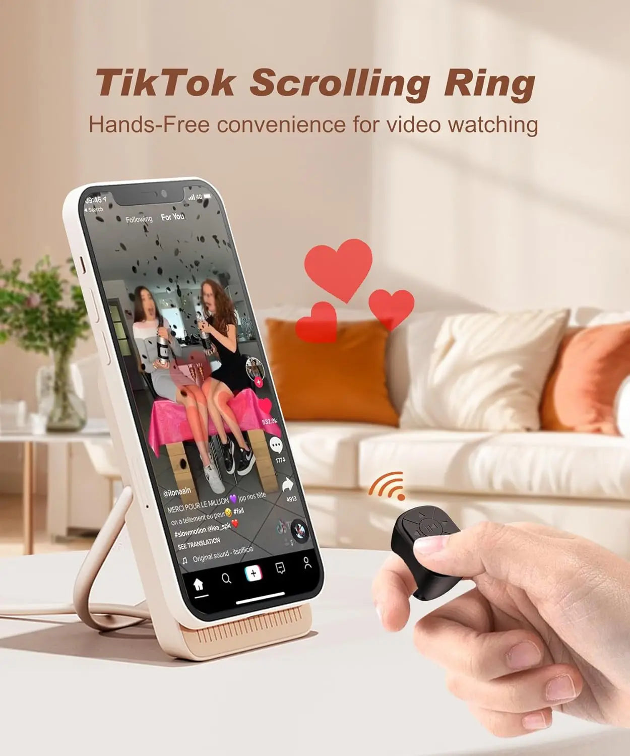 Smart Ring Remote – TikTok, Camera, Music Control for iOS/Android