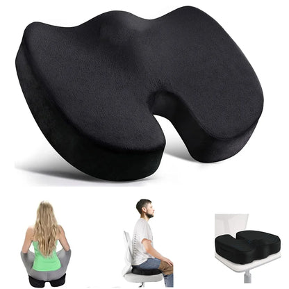 Travel Seat Cushion Memory Foam U-Shaped Pillow for Chair Cushion Pad Car Office Hip Support