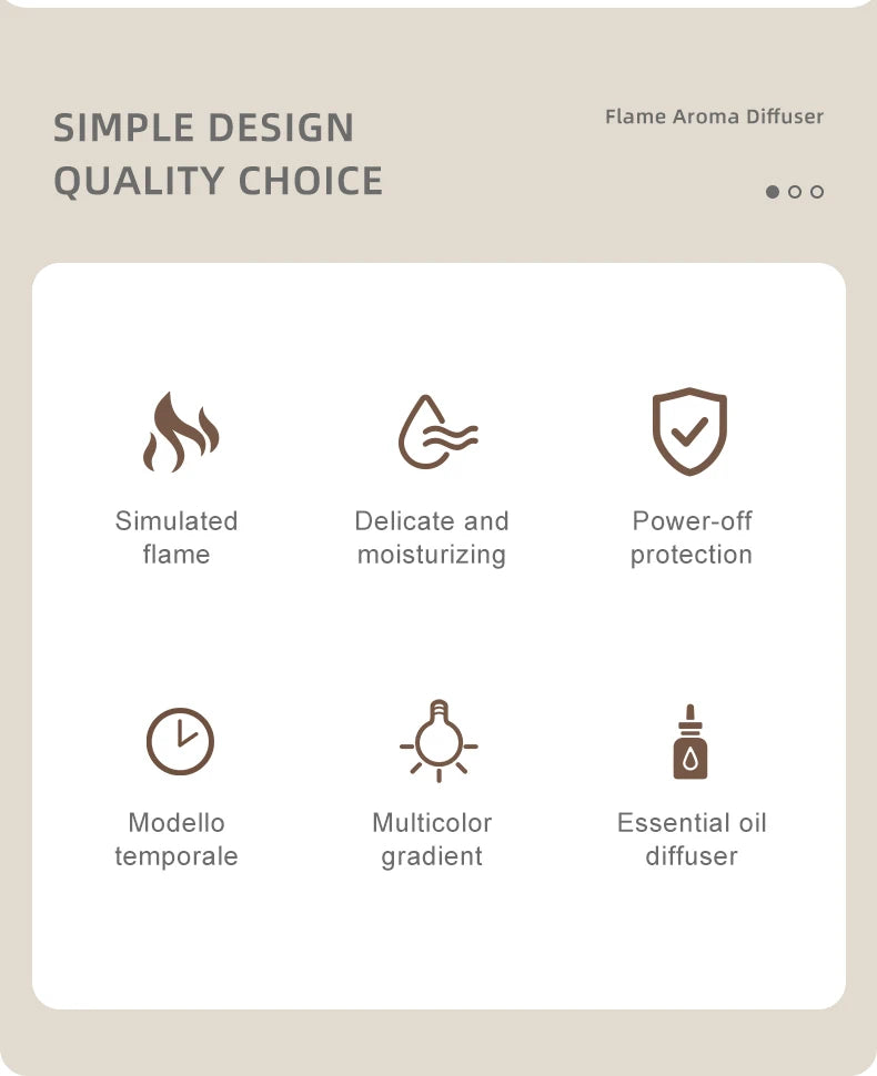 Mini Aroma Diffuser Air Humidifier Ultrasonic Cool Mist Maker Fogger LED Essential Oil Flame Lamp Difusor