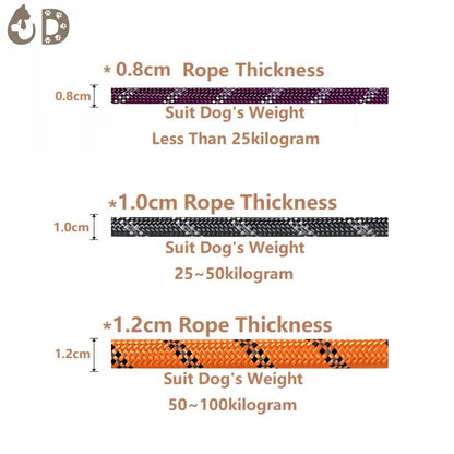 150/200/300cm Strong Dog Pet Leash Reflective Leash Large Small Dog Leash Golden Retriever Explosion Proof Punching Dog Harness