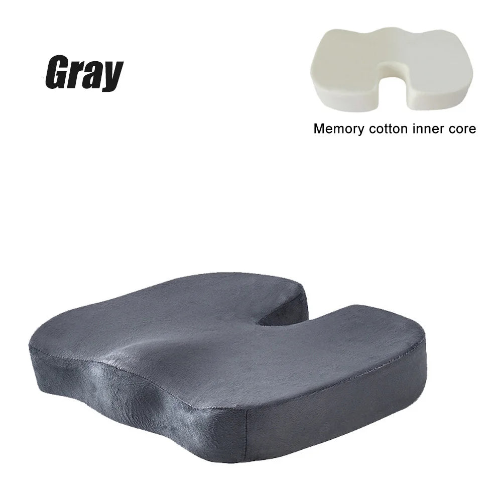 Travel Seat Cushion Memory Foam U-Shaped Pillow for Chair Cushion Pad Car Office Hip Support